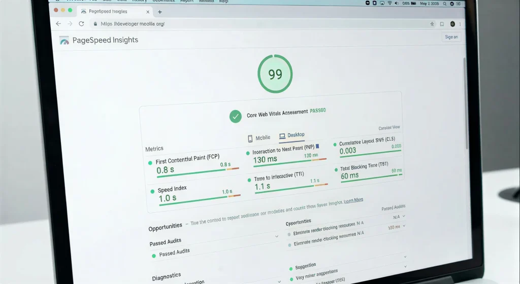 Мониторинг показателей Core Web Vitals и новой метрики отзывчивости INP для технической оптимизации сайта под требования Google.